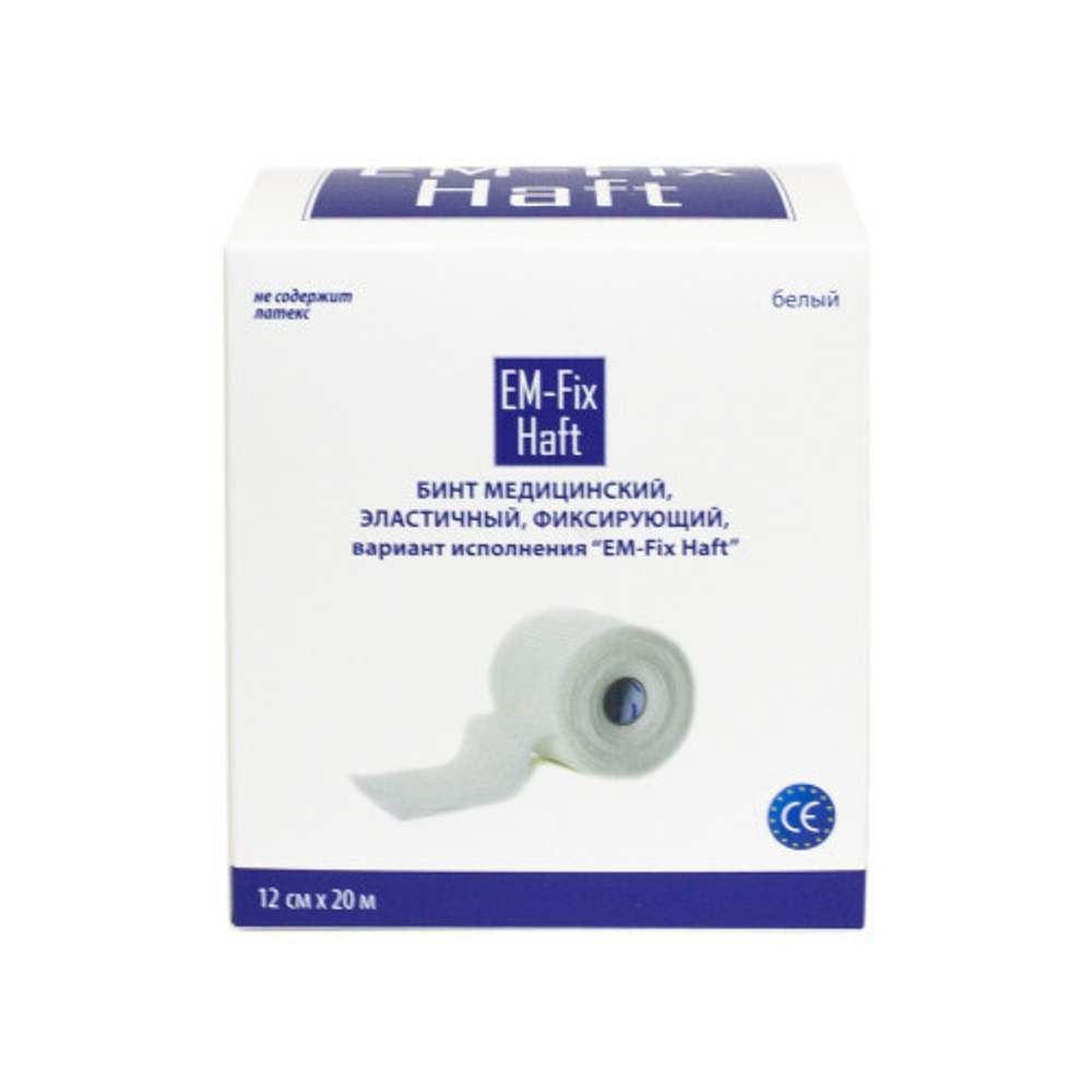 Бинт самофиксирующийся эластичный ЕМ-Фикс Хафт 12см х 20м