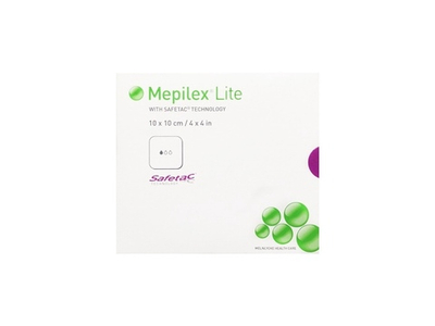 Повязка Мепилекс Лайт с силиконом 10 х 10 см (10*10 см / Губчатая повязка для ран с мягки