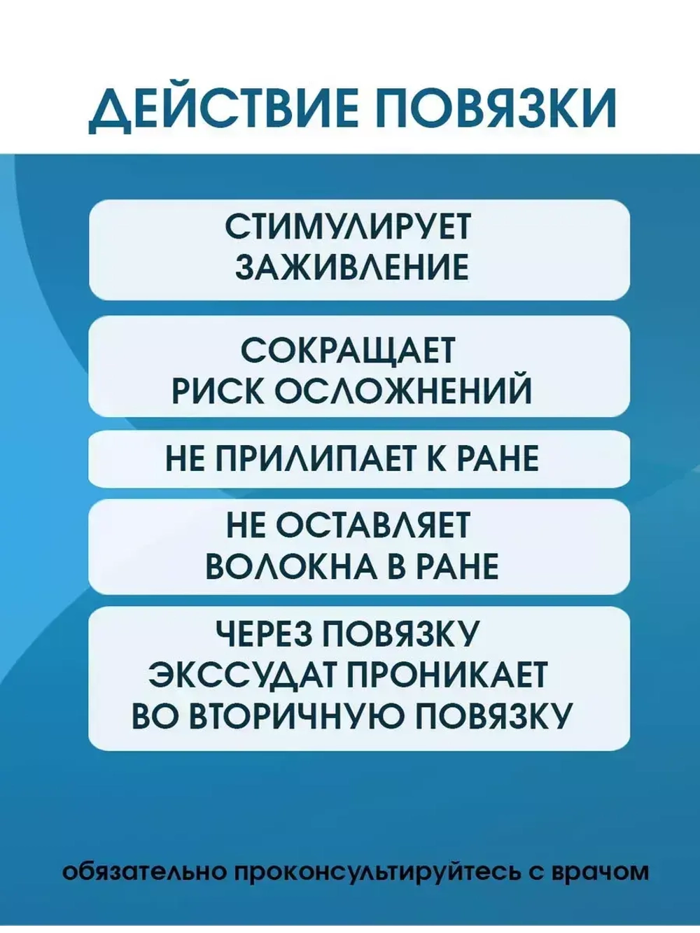 Повязка сетчатая ПолиТюль 7,5х7,5 см. Набор из 5 штук
