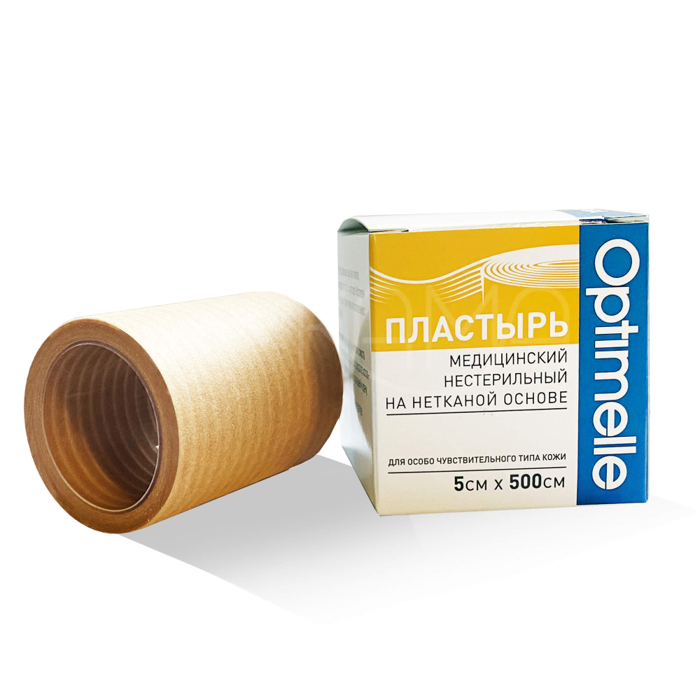 Пластырь на бумажной нетканой основе телесный 5см х 5м