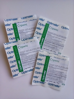 Пластырь для бесшовного сведения краев ран Стрипс 4х38 мм, №8. Набор из 4-х упаковок