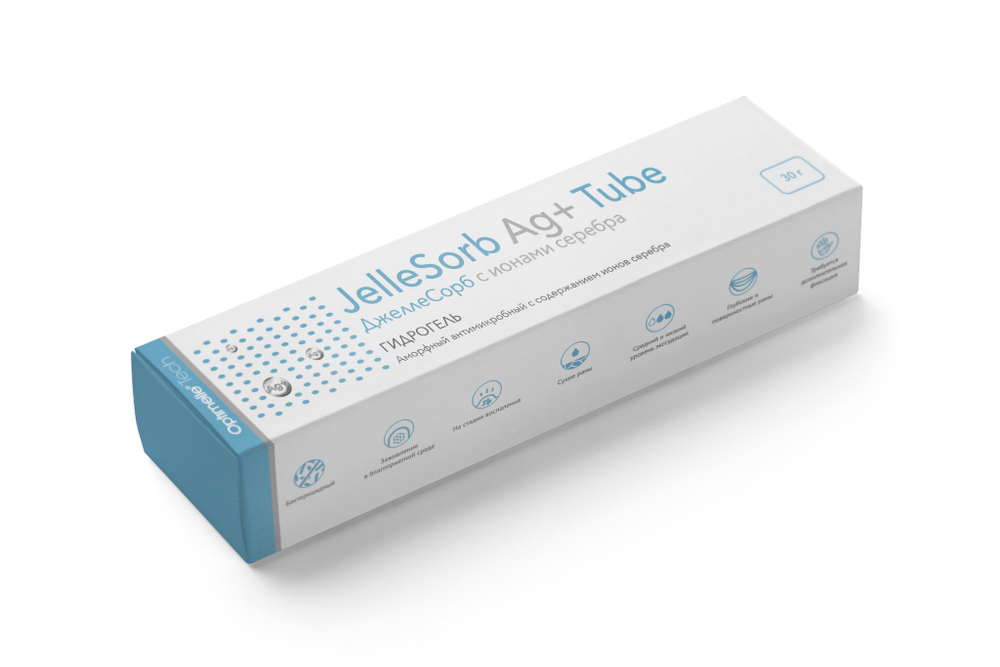Гидрогель с серебром для сухих ран ДжеллеСорб Аг+ в тубе 30 г
