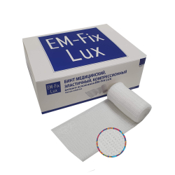 Бинт фиксирующий эластичный с обработанными краями ЕМ-Фикс Люкс 12см х 4м, №20