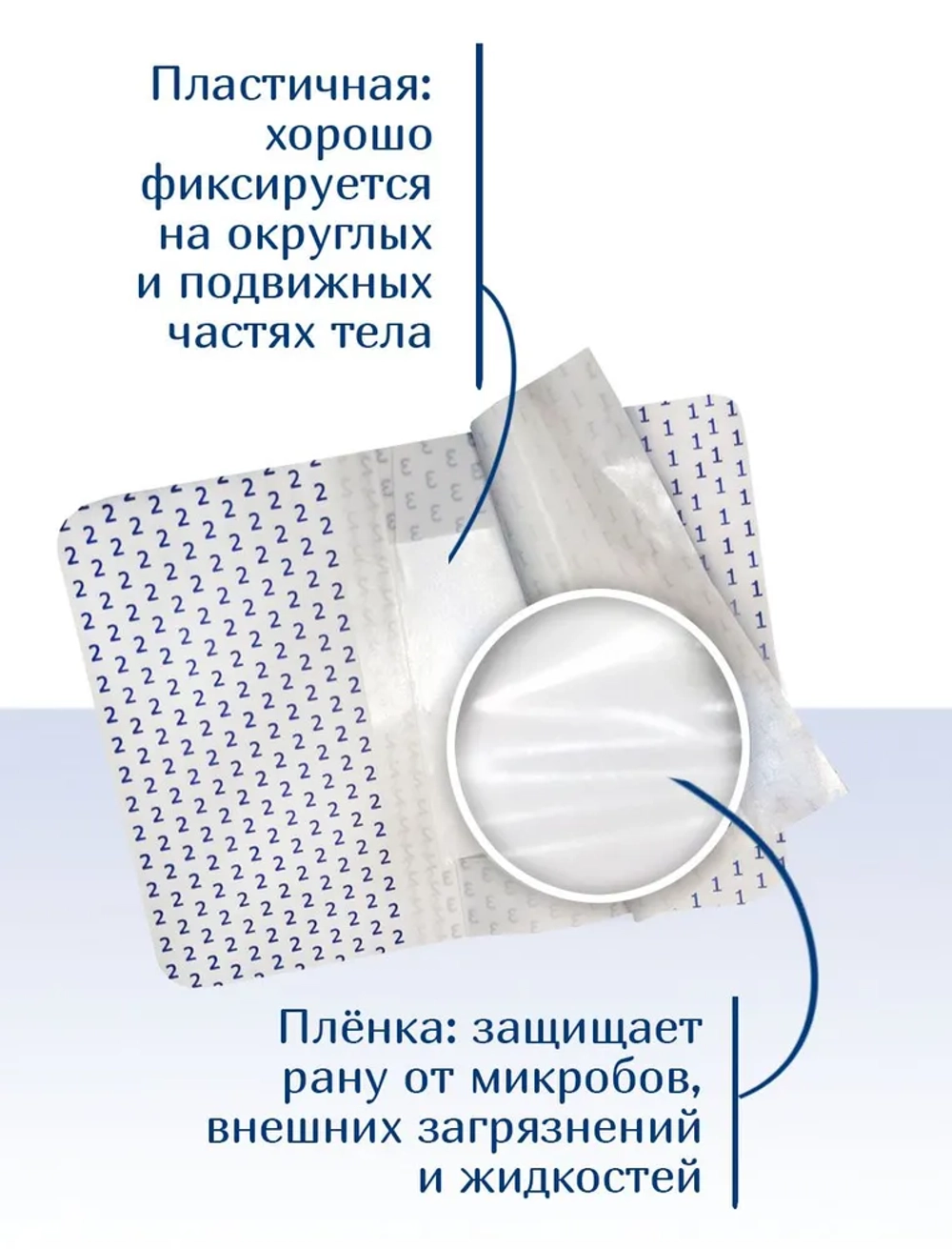 Повязка пленочная прозрачная защитная ПротектФилм 10х10 см. Набор из 5 штук