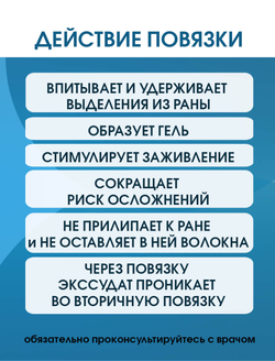 Повязка сетчатая альгинатная ОптиТекс 10х20 см. Набор из 2 штук