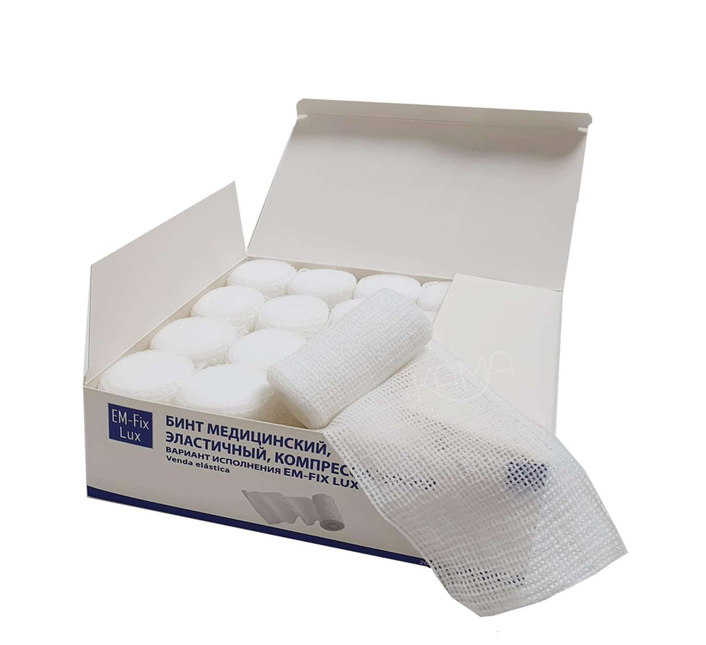 Бинт фиксирующий эластичный с обработанными краями ЕМ-Фикс Люкс 4см х 4м, №20