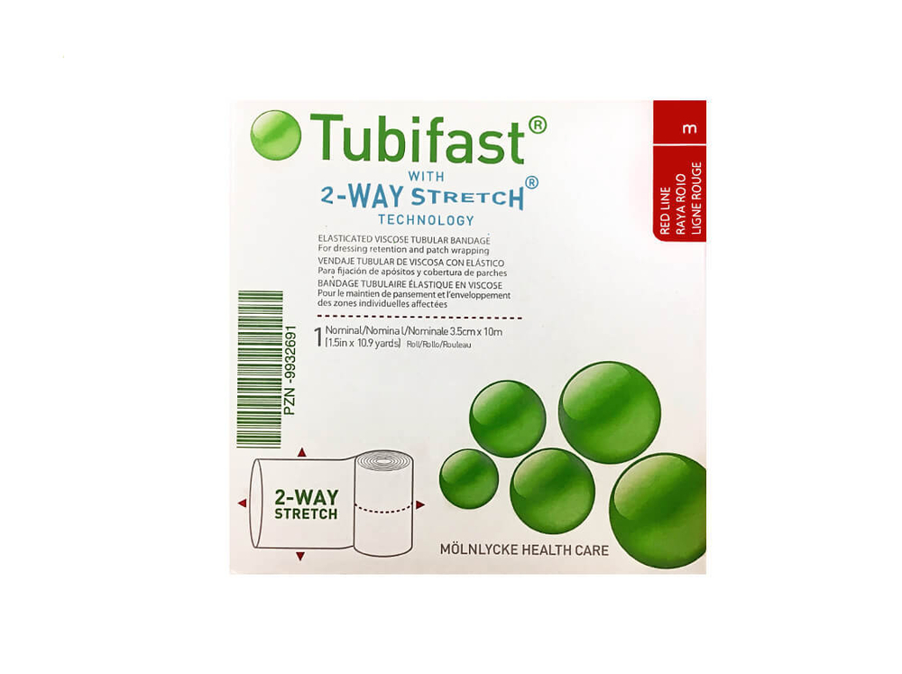 Бинт Тубифаст трубчатый красная линия 3,5см х 10м