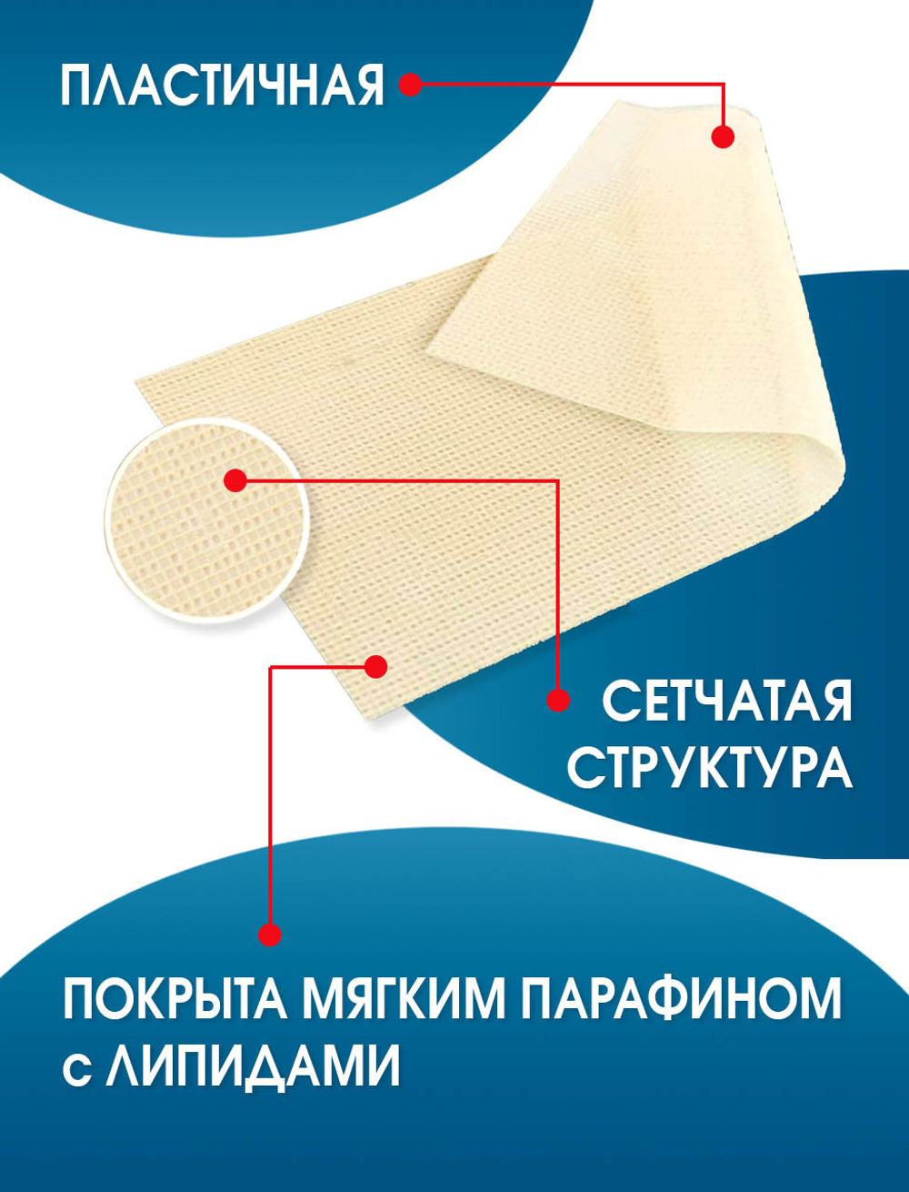 Повязка сетчатая ПолиТюль 15х30 см