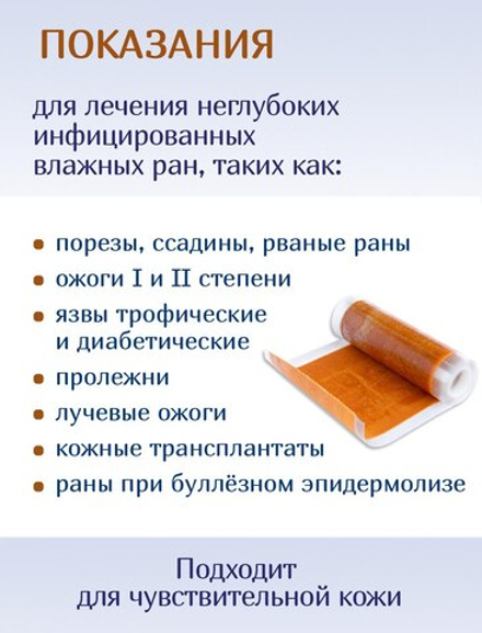 Повязка с повидон-йодом сетчатая ПовиТекс 10х10 см. Набор из 5 штук