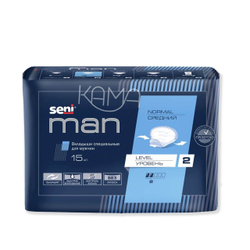 Урологические прокладки для мужчин Seni Man Norma Level 2/Сени Мен Нормал Уровень 2, 15 шт в упак